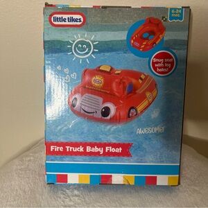 Little Tikes Red Fire‎ Truck Baby Inflatable Pool Float New